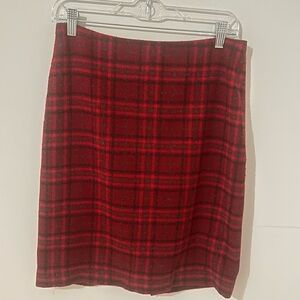 Talbots Plaid Red Skirt - 6p